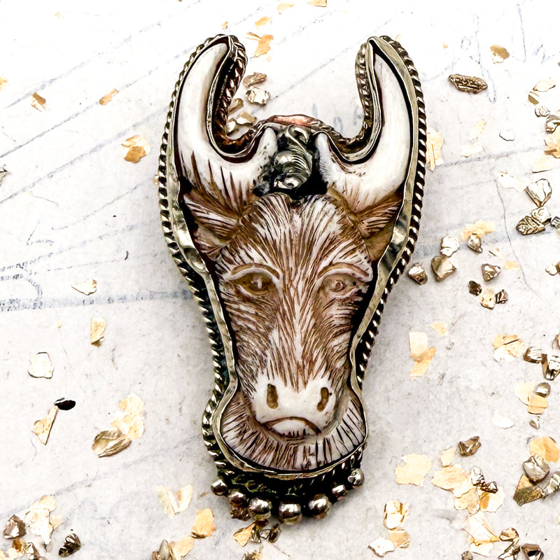 Brown Cow Pendant