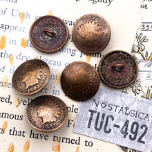 Load image into Gallery viewer, Antique Copper Indian Coin With Hook
