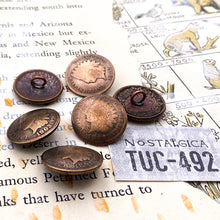 Load image into Gallery viewer, Antique Copper Indian Coin With Hook
