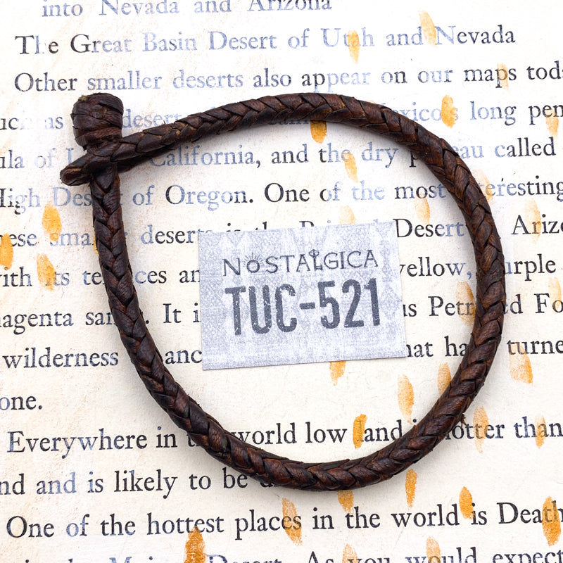 Dark Brown Thin Leather Bracelet with Button Clasp - Tucson Find