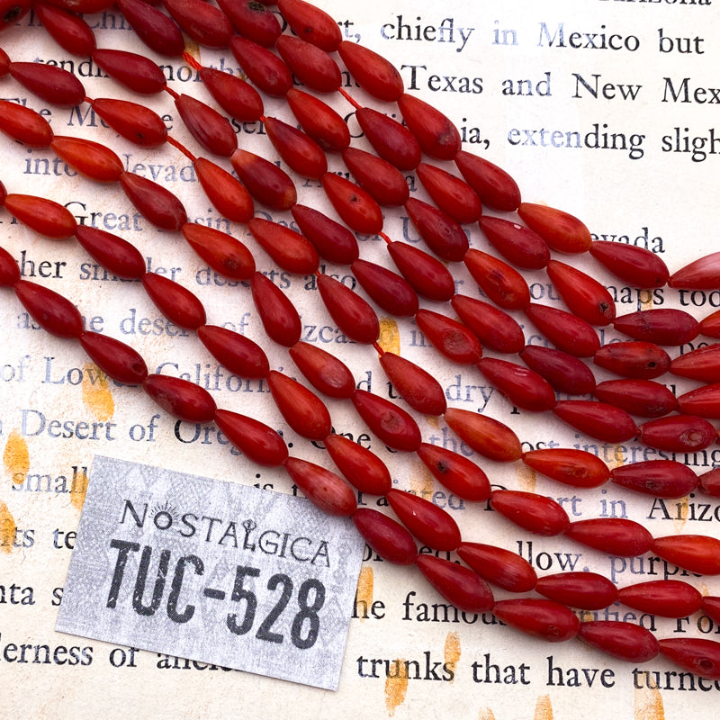 Coral Rice Bead Strand