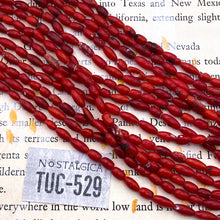 Load image into Gallery viewer, Weathered Red Rice Bead Strand
