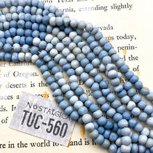 Load image into Gallery viewer, Light Blue Opal Rondelle Gemstone Strand
