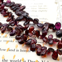 Load image into Gallery viewer, Scarlet Gemstone Teardrop Bead Strand
