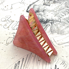 Load image into Gallery viewer, Peachy Pink Triangle Acrylic Claw Hair Clip
