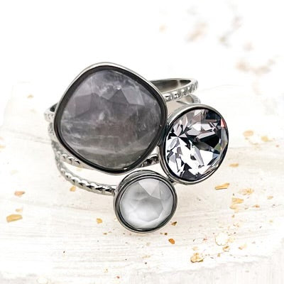 Moon Rocks Premo Crystal Ring - Paris Find