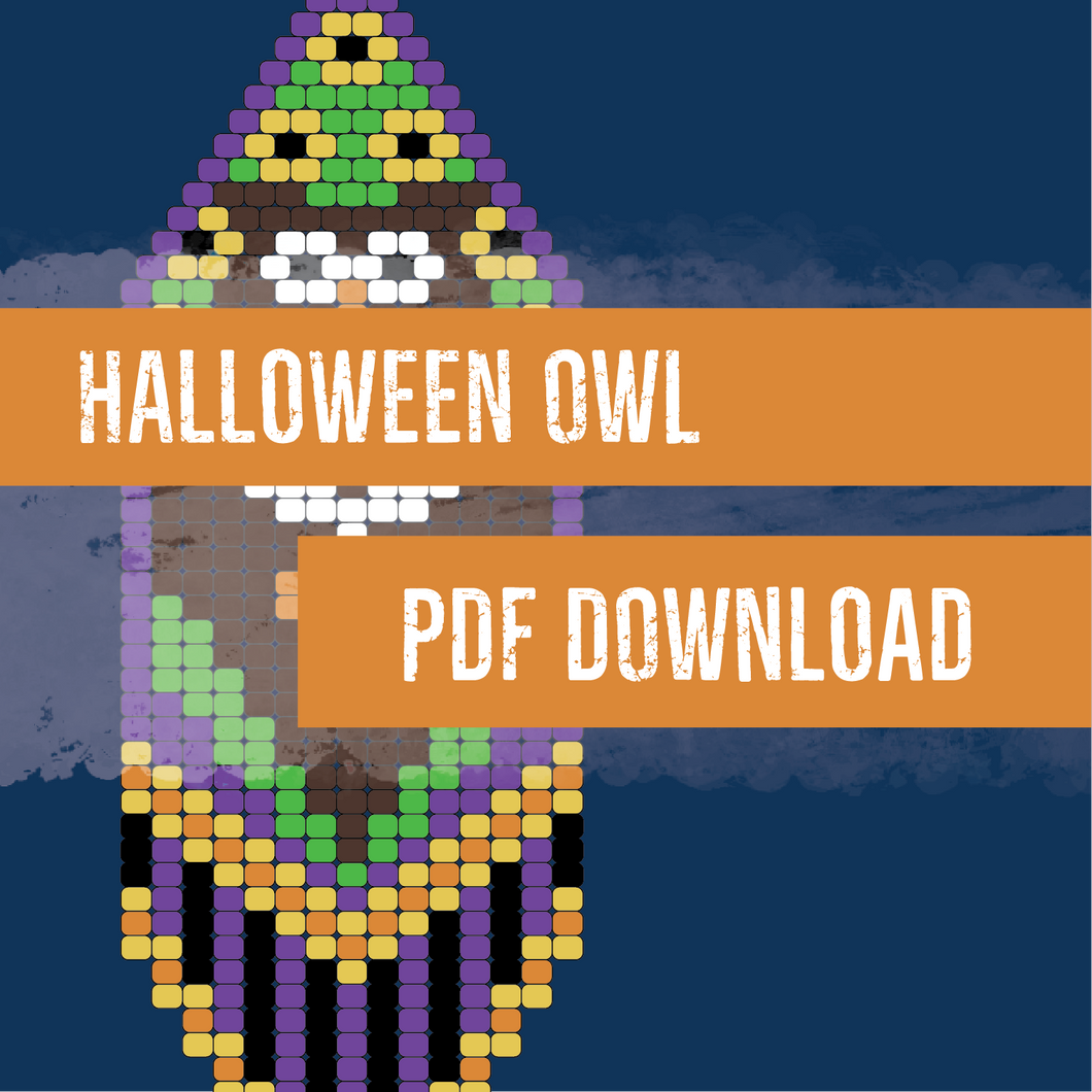 Halloween Owl Brick Stitch Pattern - Digital PDF