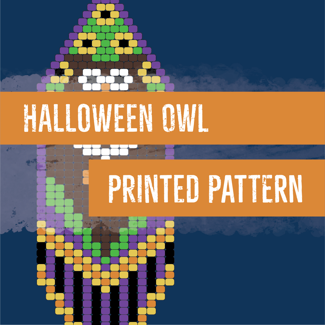 Halloween Owl Earrings Pattern - Printed Copy