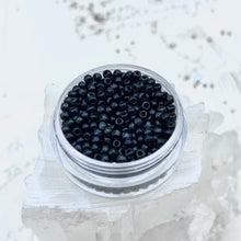 Load image into Gallery viewer, 11/0 Black with a Slight Picasso Finish Seed Bead Jar
