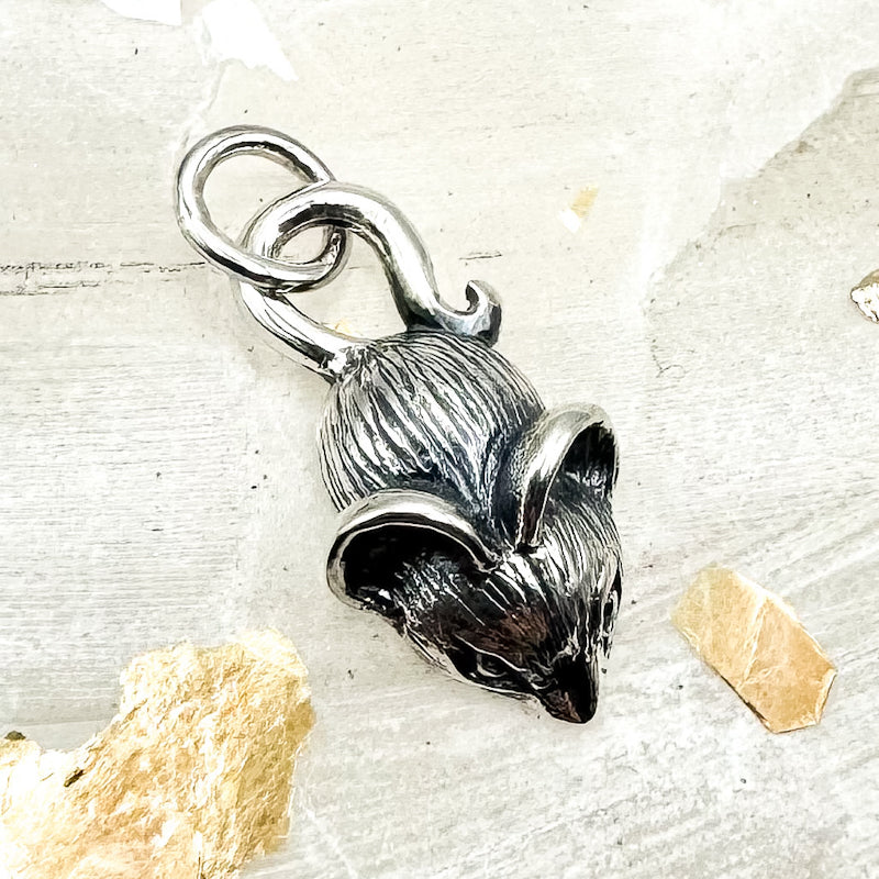 Sterling Silver Mouse Charm