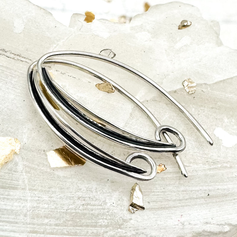 Discontinued - Sterling Silver Almond Shaped Ear Wire Pair