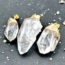 Load image into Gallery viewer, Quartz Nugget with Gold Top Pendant
