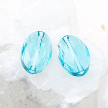 Load image into Gallery viewer, 14x10mm Light Turquoise Premium Austrian Crystal Oval Pair
