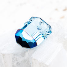Load image into Gallery viewer, 22x14mm Aquamarine and Metallic Blue Premium Crystal Charm
