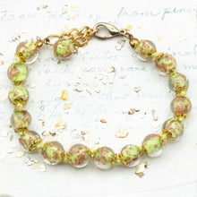 Load image into Gallery viewer, Margarita Green Venetian Glass Bracelet  - Tucson Find
