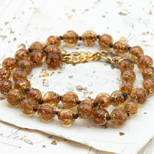 Load image into Gallery viewer, Root Beer Brown Venetian Glass Necklace
