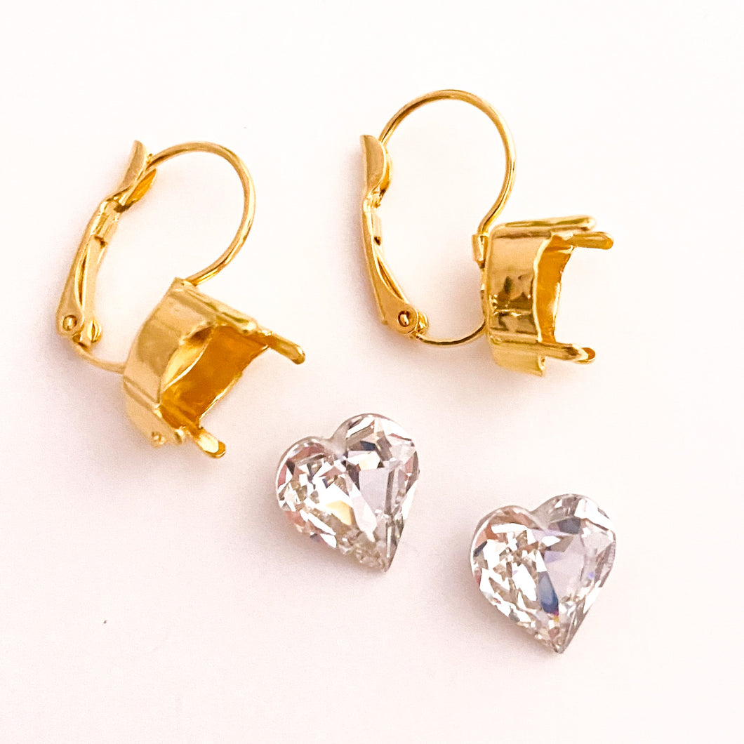 Crystal Heart Sparkle Earring Kit
