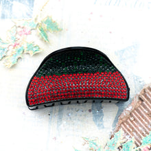 Load image into Gallery viewer, Red &amp; Black Rhinestone Claw Hair Clip
