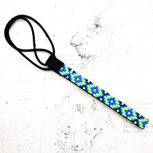 Load image into Gallery viewer, Bright Blue and Green Headband with Elastic
