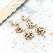 Load image into Gallery viewer, Pre-Order 24mm Falling Snowflake Charm Pair
