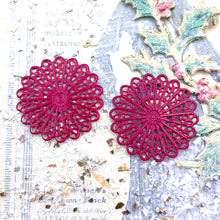Load image into Gallery viewer, 34mm Bright Magenta Filigree Pair
