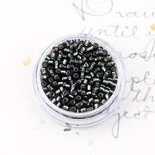 Load image into Gallery viewer, 11/0 Matte Dark Black Diamond Silver Lined Round Seed Beads
