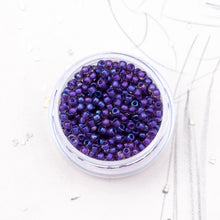 Load image into Gallery viewer, 11/0 Purple Lined Amethyst Round Seed Beads
