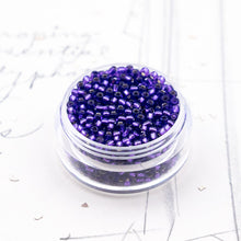 Load image into Gallery viewer, 11/0 Purple Silver Lined Round Seed Beads
