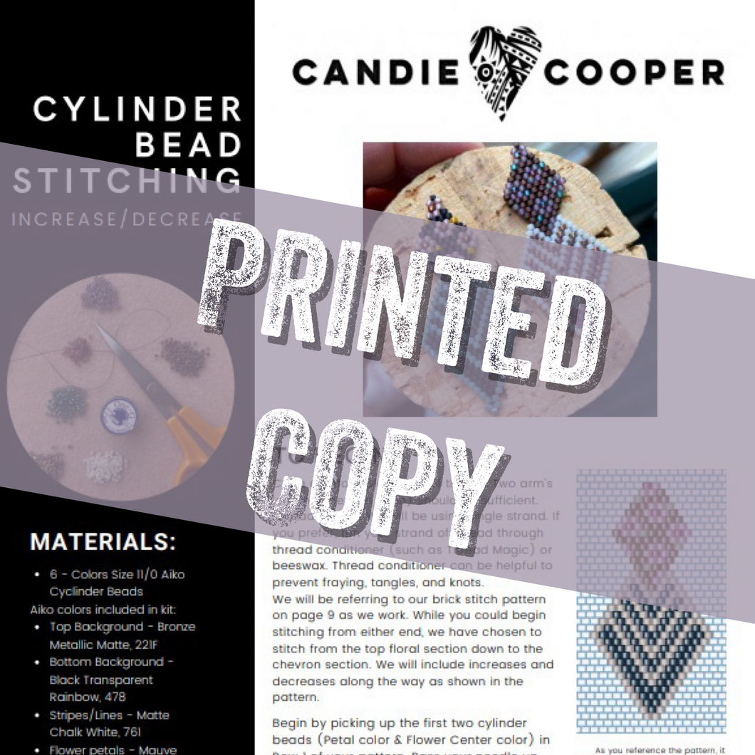 Cylinder Bead Stitching Instructions - Printed Copy
