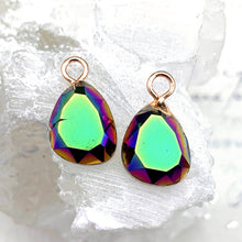 Load image into Gallery viewer, 16mm Electric Blue Druzy Agate Pendant Pair
