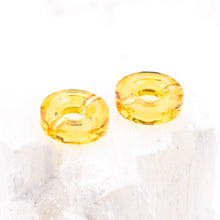 Load image into Gallery viewer, 12.5mm Light Topaz Premium Crystal Ring Bead Pair
