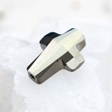 Load image into Gallery viewer, 18mm Metallic Light Gold Premium Crystal Cross Bead
