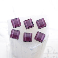 Load image into Gallery viewer, 10mm Amethyst Premium Crystal 2-Hole Stairway Beads - 6pcs
