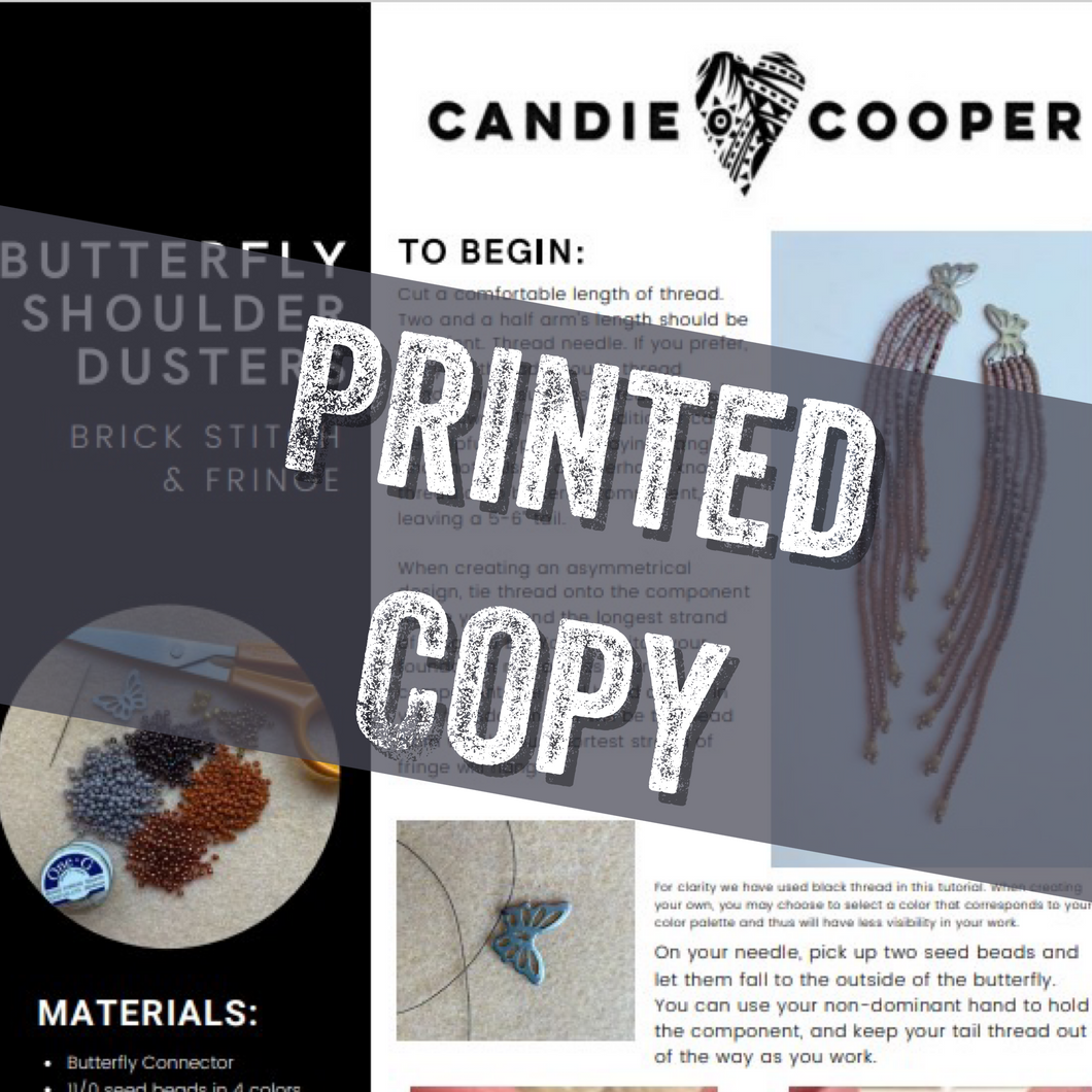 Butterfly Brick Stitch Instructions - Printed Copy