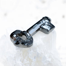 Load image into Gallery viewer, 50mm Silver Night Premium Austrian Crystal Key Pendant
