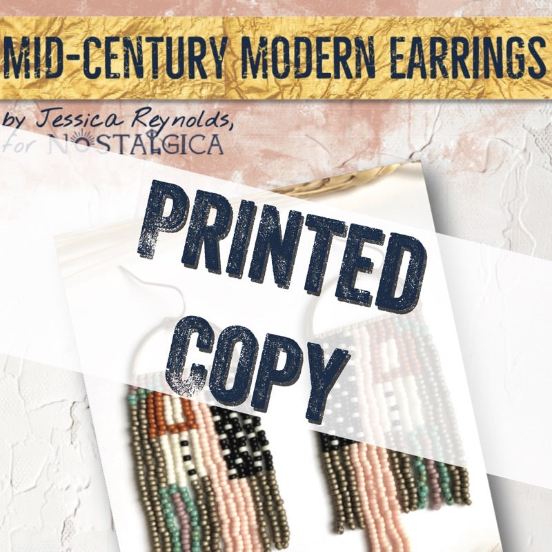 Mid-Century Modern Earrings Pattern - Printed Copy