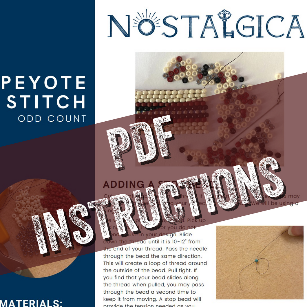 Odd Count Peyote Stitch Instructions - Digital PDF