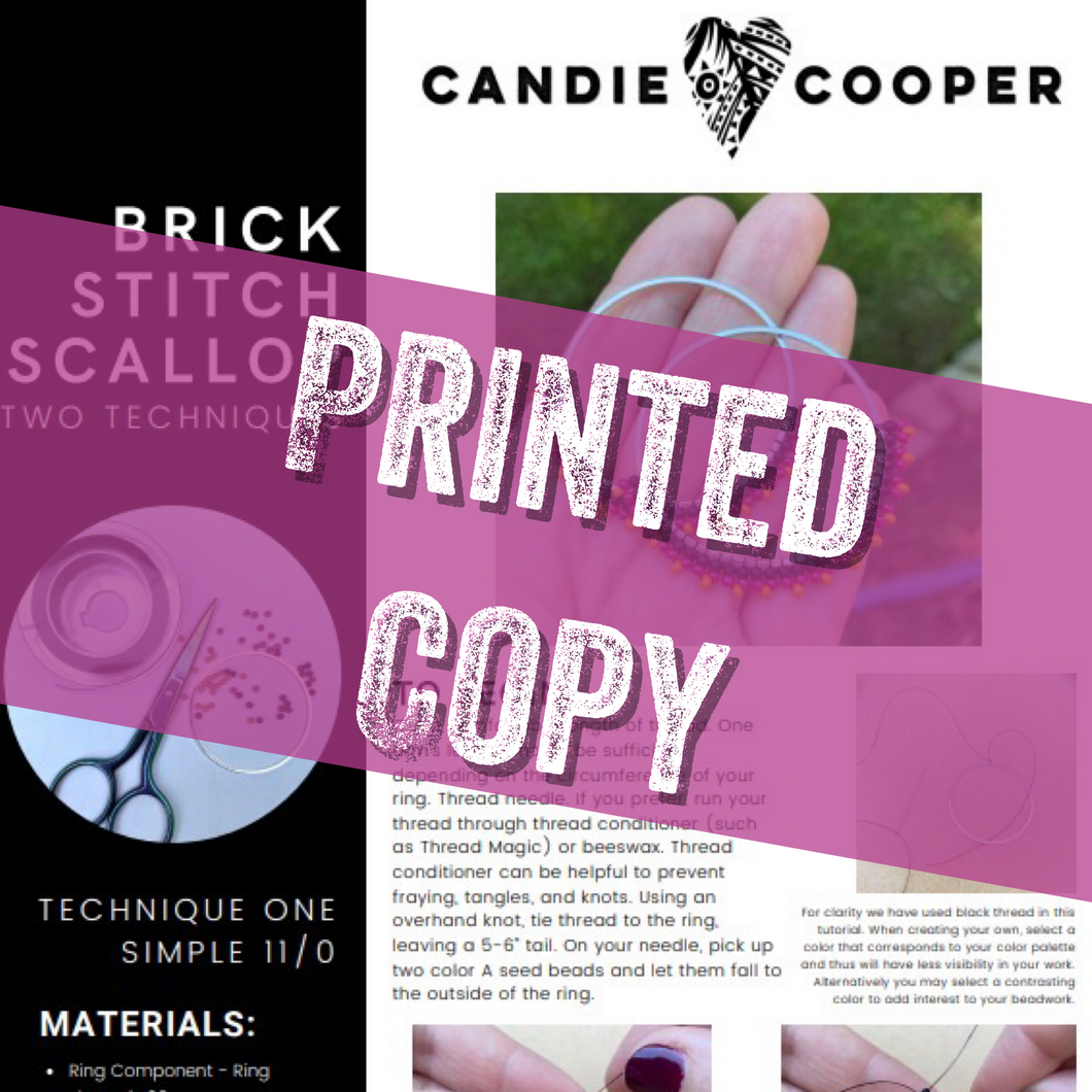 Brick Stitch Scallop - Two Techniques Instructions - Printed Copy