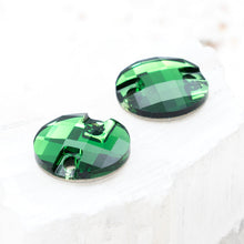 Load image into Gallery viewer, 14mm Dark Moss Link Checkerboard Premium Crystal Link Pair
