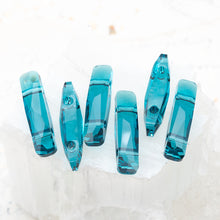 Load image into Gallery viewer, Indicolite Large 2-Hole Column Beads - 6pcs
