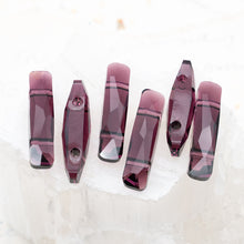 Load image into Gallery viewer, Amethyst Large 2-Hole Column Beads - 6pcs
