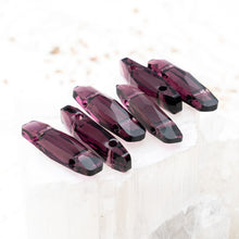 Load image into Gallery viewer, Amethyst Large 2-Hole Column Beads - 6pcs
