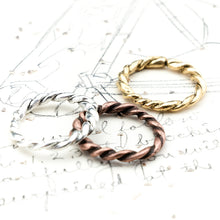 Load image into Gallery viewer, 24mm Twisted Hoop Mixed Metal Set - 3pcs
