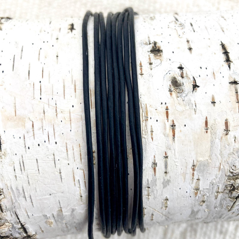 1.5mm Natural Black Round Leather Cord