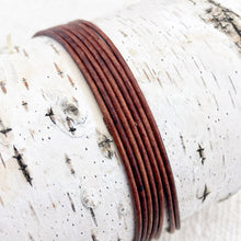 Load image into Gallery viewer, 1.5mm Natural Red Brown Round Leather Cord
