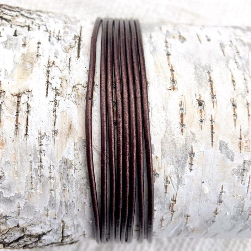 1.5mm Metallic Tamba Round Leather Cord
