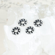 Load image into Gallery viewer, 8mm Antique Silver Beaded Large Hole Spacer for Leather - 4pcs
