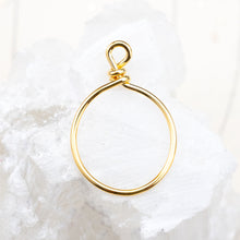 Load image into Gallery viewer, Small Gold Plate Hoop that Opens
