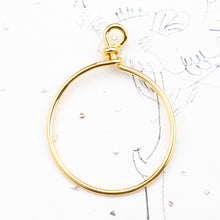 Load image into Gallery viewer, Medium Gold Plate Hoop that Opens
