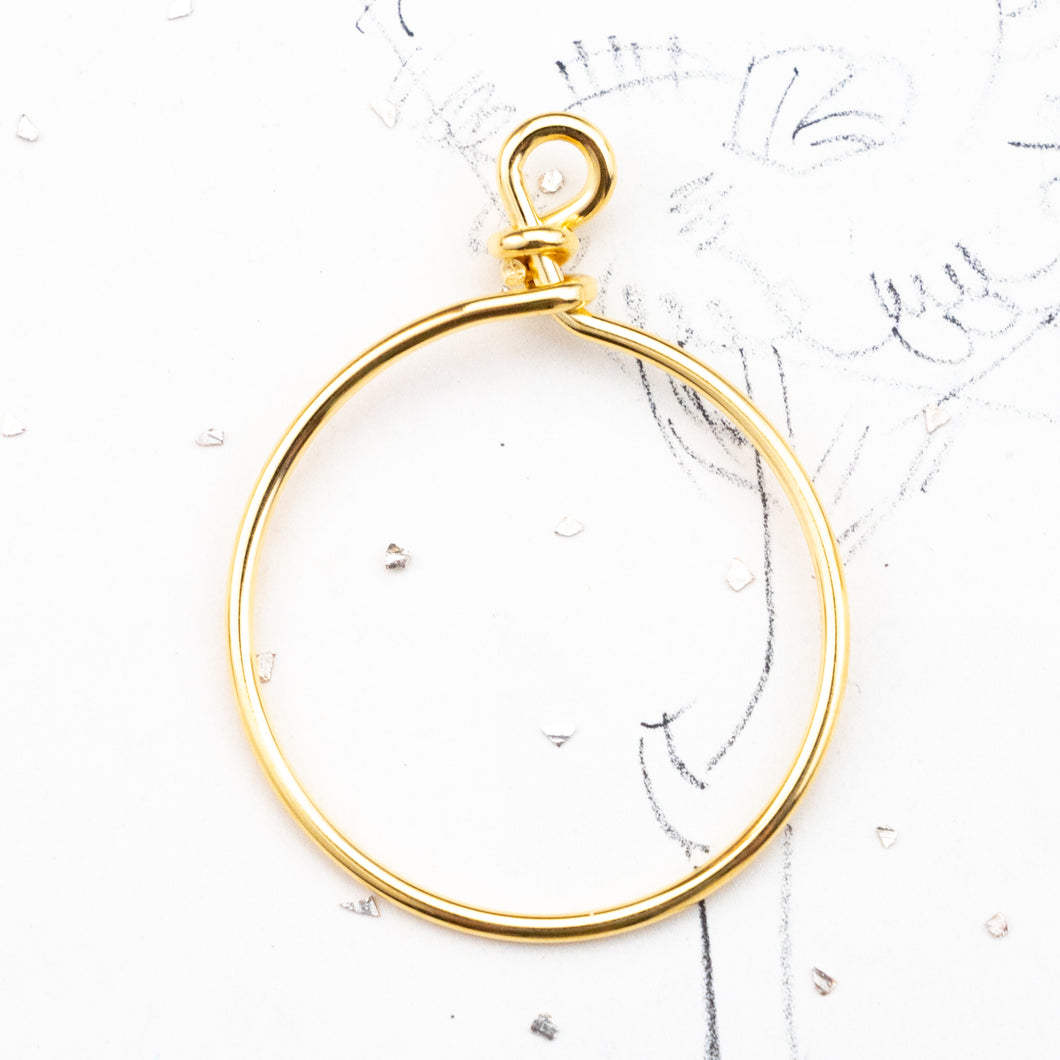 Medium Gold Plate Hoop that Opens